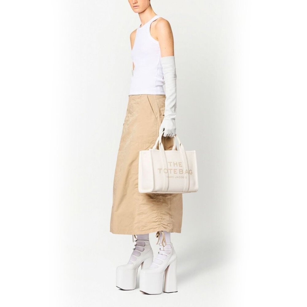 MARC JACOBS The Leather Medium Tote Bag – Cotton - Picture 6 of 10